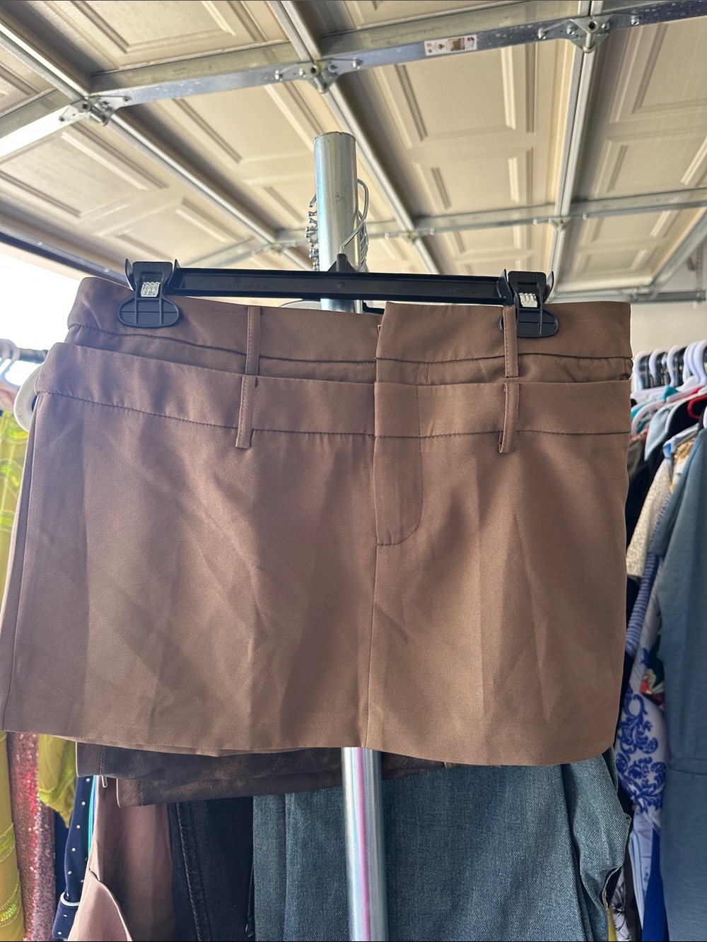 Pretty Little Thing Brown Mini Skirt with Belt Loops